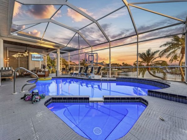 Luxury Villa in Southwest Florida with Heated Pool & Canal Views